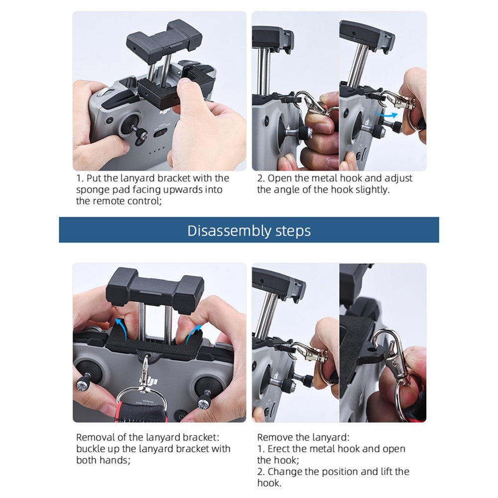 HEIYRC EWB8743 Adjustable Neck Strap Lanyard Shoulder Belt for DJI Mavic Air 2/Air 2S /Mini 2 RC-N1 Remote Controller