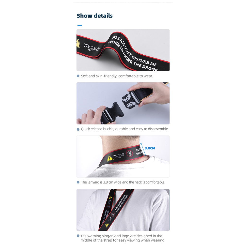 HEIYRC EWB8743 Adjustable Neck Strap Lanyard Shoulder Belt for DJI Mavic Air 2/Air 2S /Mini 2 RC-N1 Remote Controller