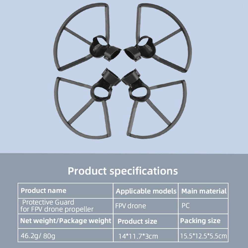 BRDRC EWB8589 1 Set Anti-collision Drone Propeller Blade Guard Protector for DJI FPV Combo
