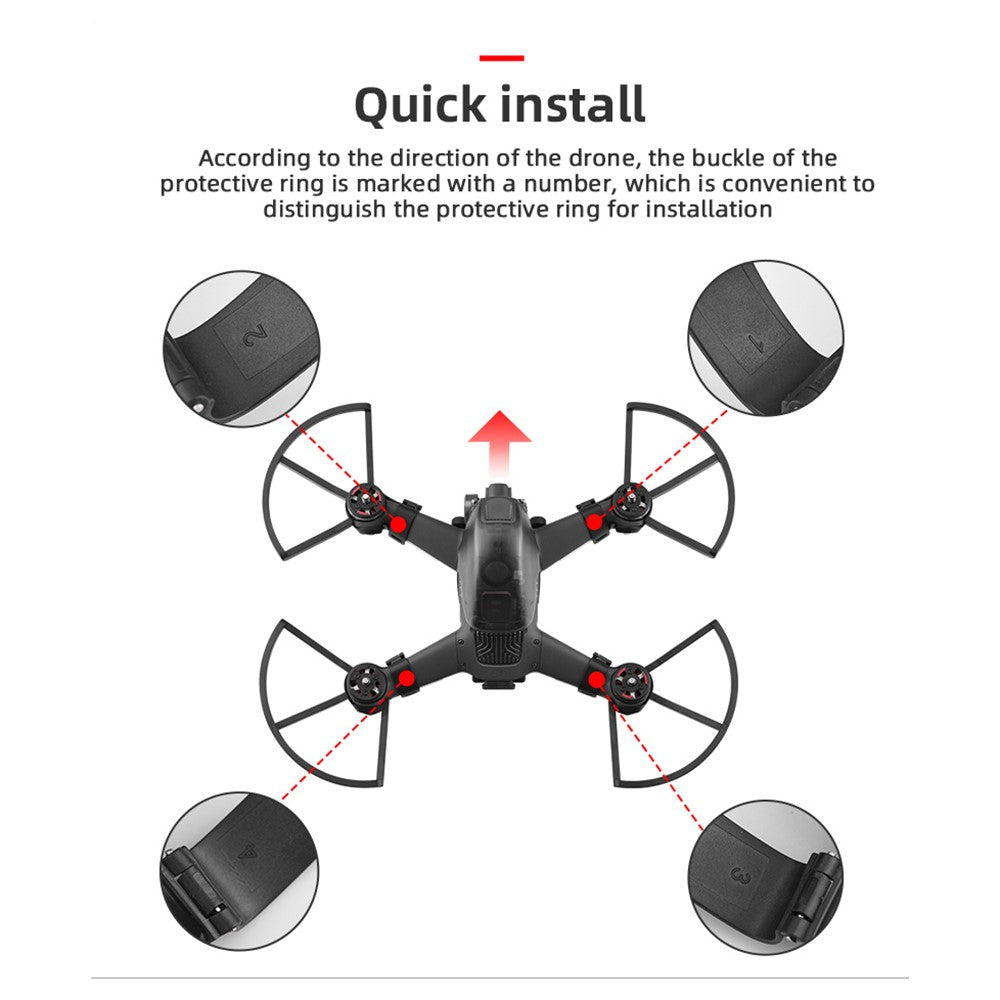 BRDRC EWB8589 1 Set Anti-collision Drone Propeller Blade Guard Protector for DJI FPV Combo