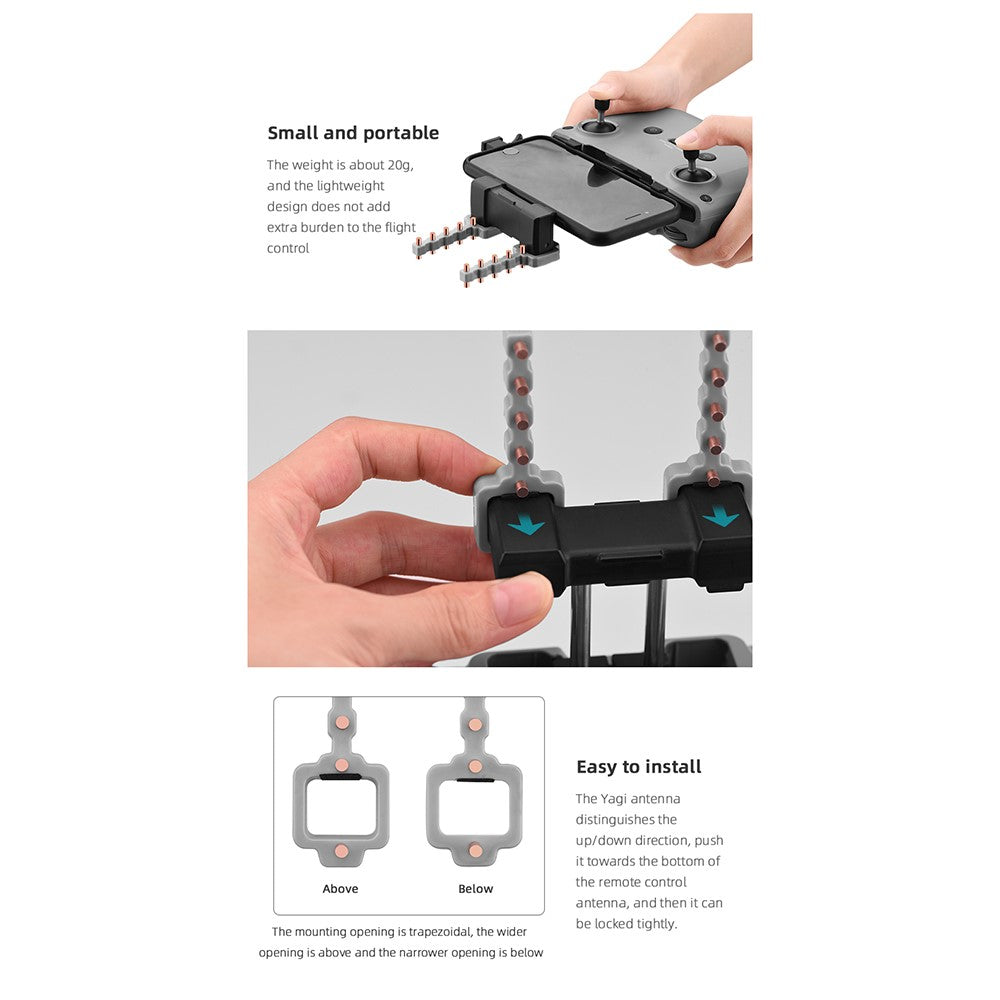 EWB8040 2Pcs/Set 5.8Ghz Yagi Antenna Extended Range Signal Booster for DJI Mavic Air 2/Air 2S/Mini 2