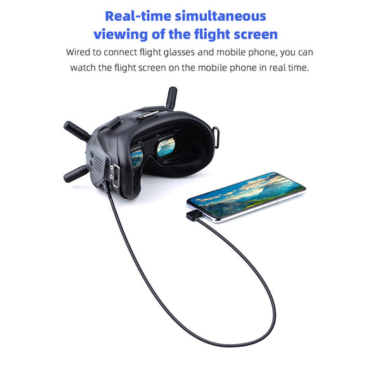 HSP6197 Phone Tablet Data Cable Type-C Transmission Date Line for DJI FPV Flight Glasses V2 Goggles Adapter Drone