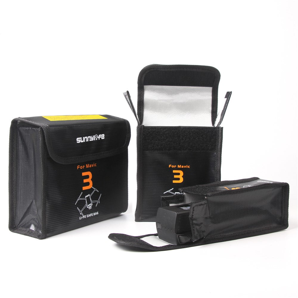 SUNNYLIFE M3-DC106 Explosion-proof 3-Battery Safety Pouch Lithium Battery Protection Storage Bag for DJI Mavic 3
