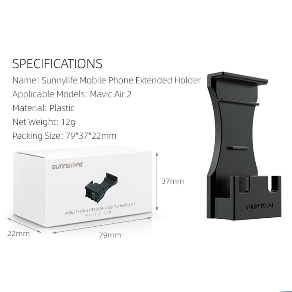 SUNNYLIFE Q9297 Remote Control Mobile Phone Extended Holder Drone Accessories for DJI Mavic 3/Air 2S/Mini 2