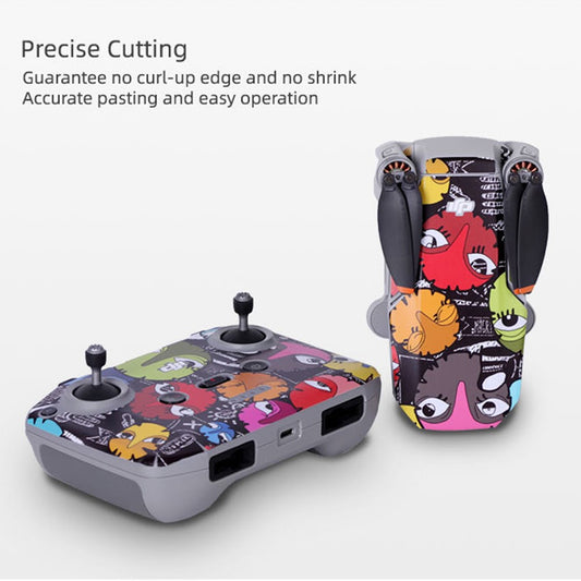 SUNNYLIFE TZ452 Scratch-resistant Stickers Set Drone Decals Pattern Printing Waterproof Stickers for DJI Mini 2