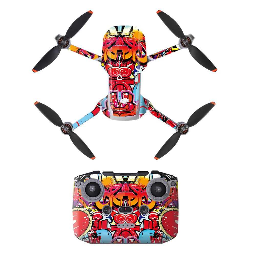 SUNNYLIFE TZ452 Scratch-resistant Stickers Set Drone Decals Pattern Printing Waterproof Stickers for DJI Mini 2