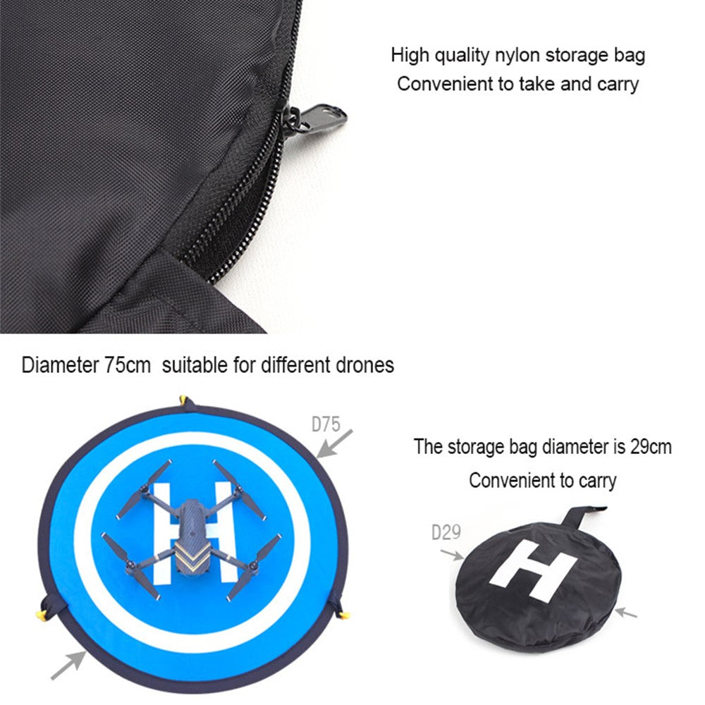 SUNNYLIFE DJI-TJP03 75cm Drone Parking Apron Double-Sided Round Nylon Landing Pad for DJI Mavic 3/Mini SE/Air 2S/FPV/Phantom 4