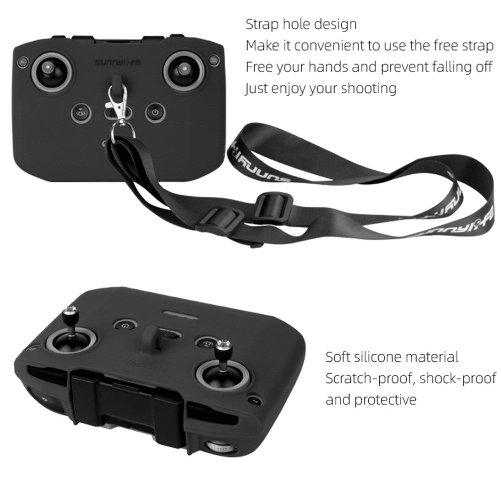 SUNNYLIFE Remote Controller Silicone Cover Protective Sleeve with Strap for DJI Mavic 3/Air 2S/Mavic Air 2/Mini 2