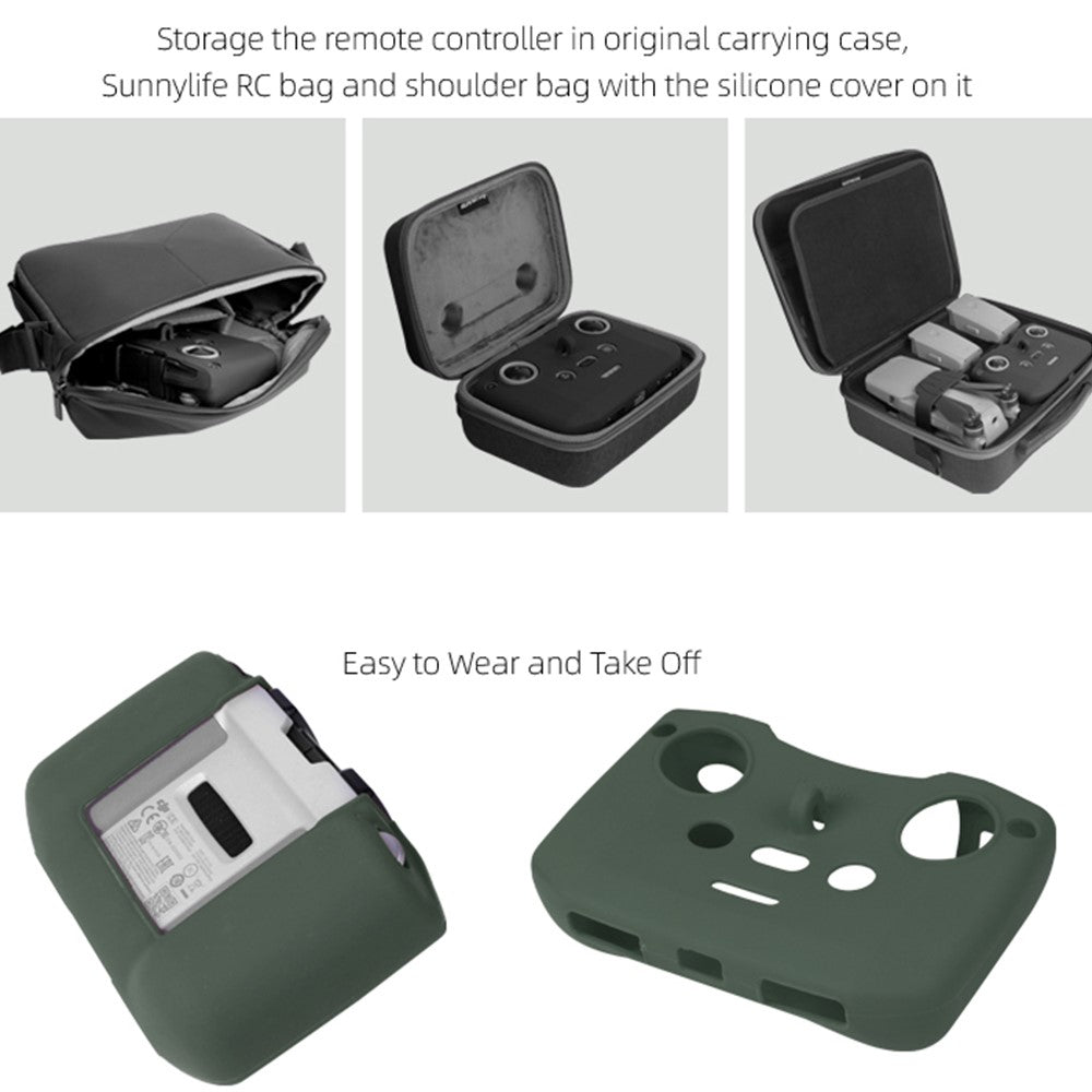 SUNNYLIFE Remote Controller Silicone Cover Protective Sleeve with Strap for DJI Mavic 3/Air 2S/Mavic Air 2/Mini 2