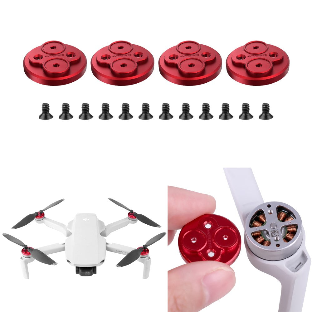 SUNNYLIFE Q9265 4Pcs/Set Motor Cover Aluminum Alloy Motor Cap Dust Cover Protector for DJI Mini SE/Mini 2/Mavic Mini