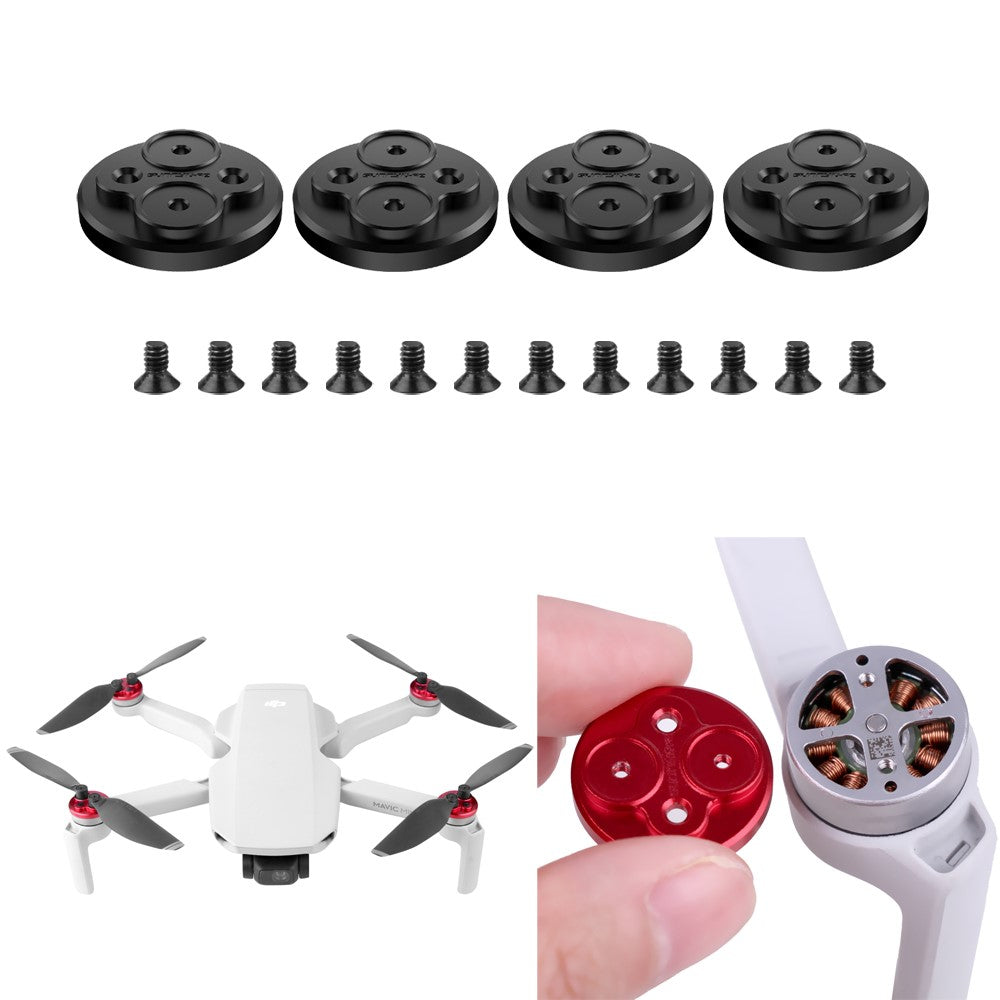 SUNNYLIFE Q9265 4Pcs/Set Motor Cover Aluminum Alloy Motor Cap Dust Cover Protector for DJI Mini SE/Mini 2/Mavic Mini