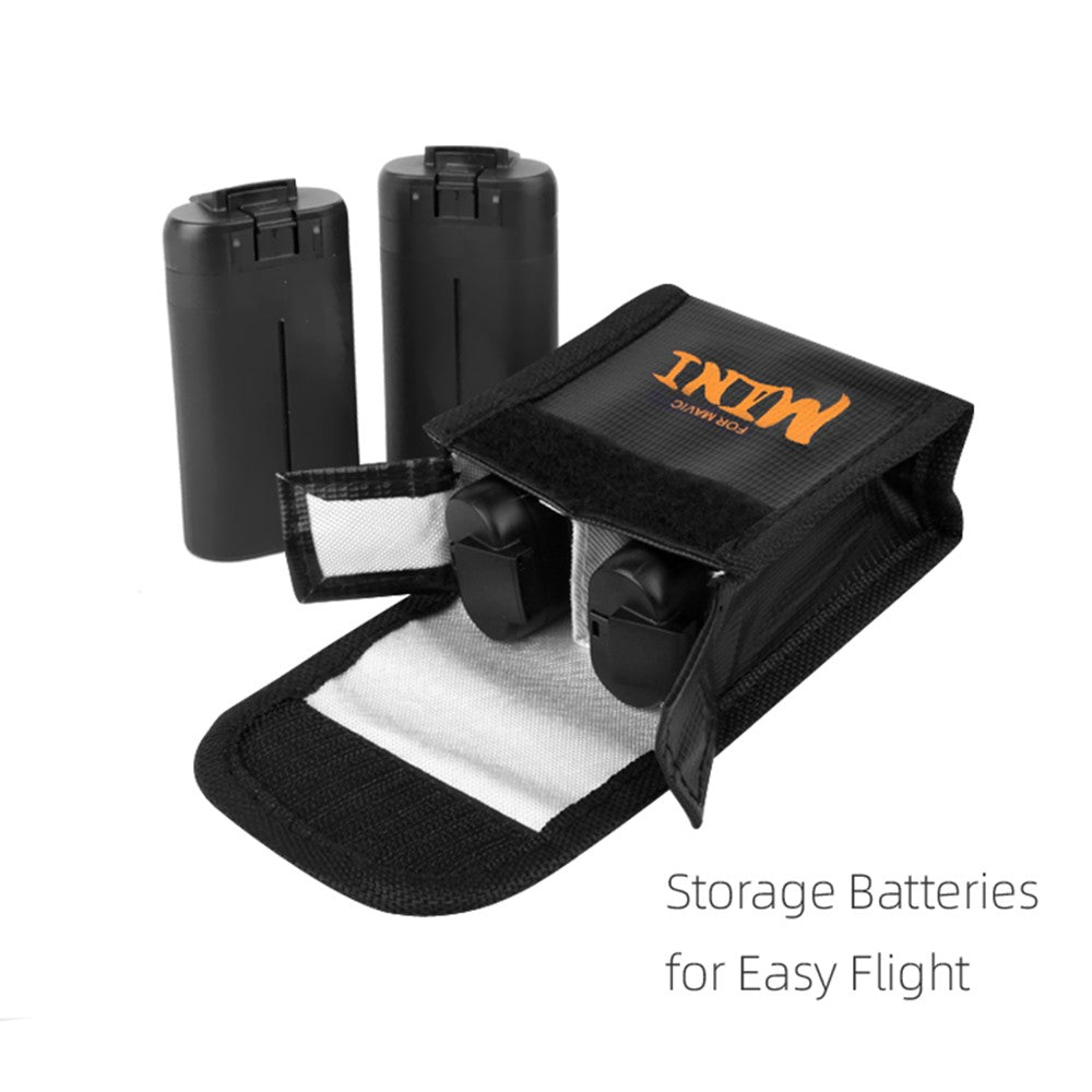 SUNNYLIFE DC296 Scratch-resistant Explosion-Proof Battery Safe Bag Fireproof Batteries Protector Storage Case for DJI Mini SE/2/Mavic Mini (3Pcs Batteries Version)