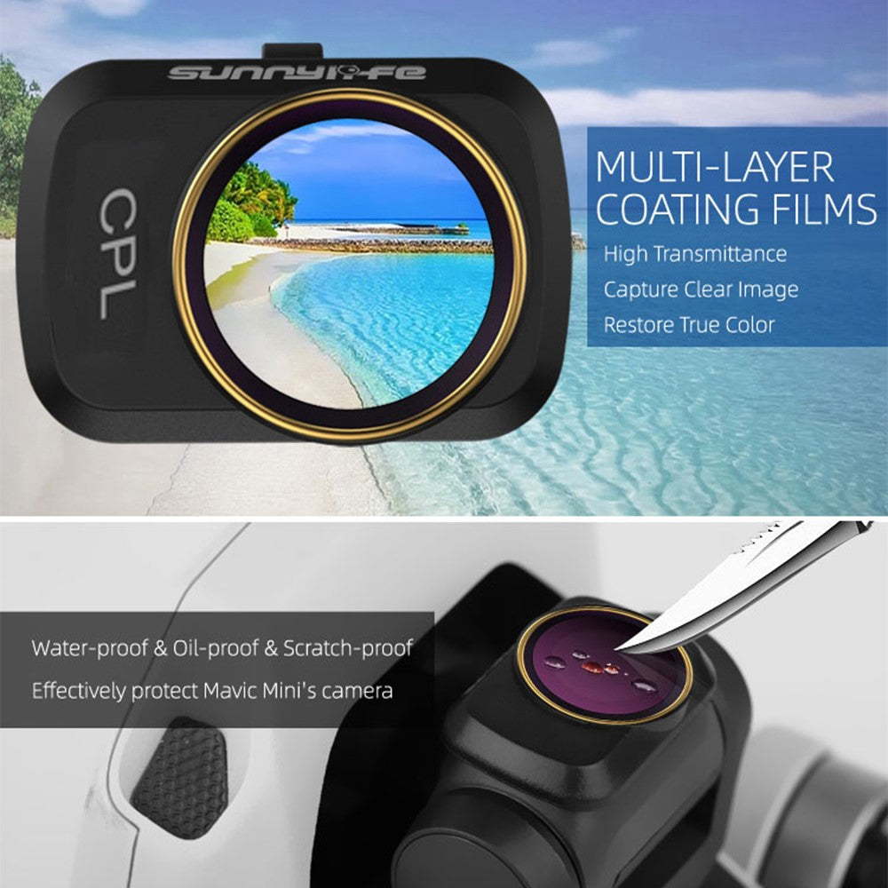 SUNNYLIFE Multi Coated Camera Lens Filter Lightweight CPL Filters for DJI Mini SE/Mini 2/Mavic Mini Drone Accessories