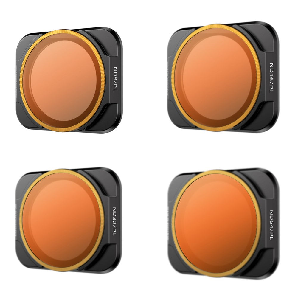 SUNNYLIFE 4Pcs/Set ND8/PL+ND16/PL+ND32/PL+ND64/PL Camera Lens Filters for DJI Air 2S Drone
