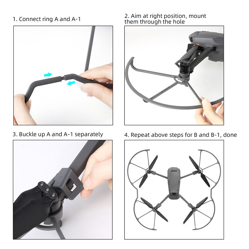 SUNNYLIFE M3-KC349 for DJI Mavic 3 2Pcs/Set Anti-collision Drone Propeller Blade Guard Protection Rings
