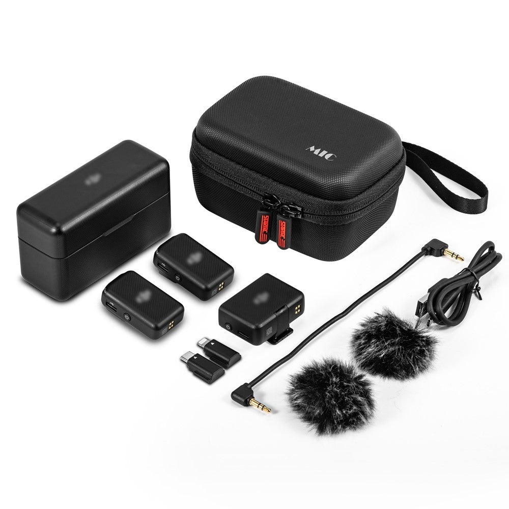 STARTRC 1110657 Carrying Case for DJI Mic Portable PU Shockproof Storage Bag Waterproof Microphone Case