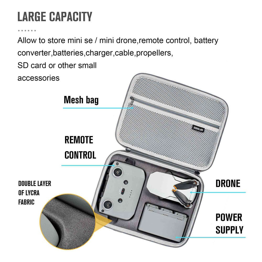 STARTRC For DJI Mini 2 Drone Remote Controller Carrying Case PU Leather Shoulder Bag