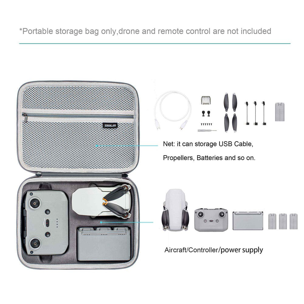 STARTRC For DJI Mini 2 Drone Remote Controller Carrying Case PU Leather Shoulder Bag