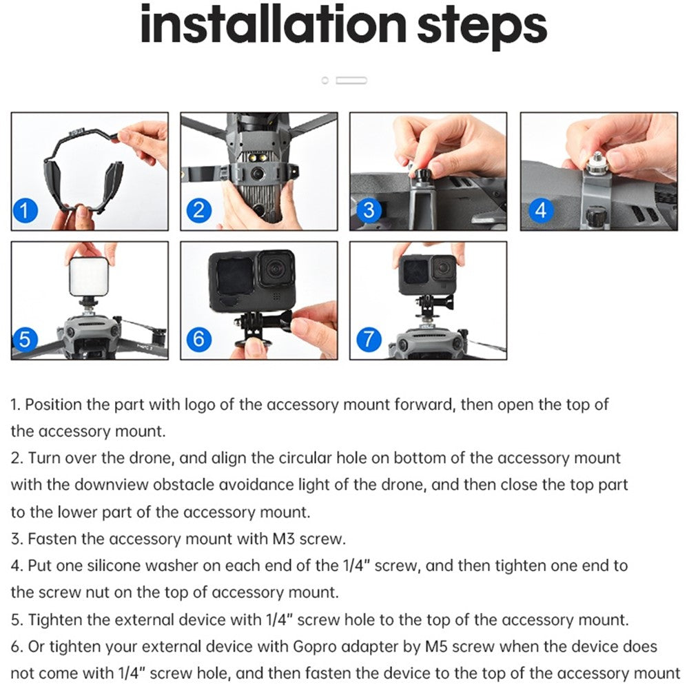 STARTRC 1110538 for DJI Mavic 3 Camera Fill Light Holder Multi-function Expansion Bracket