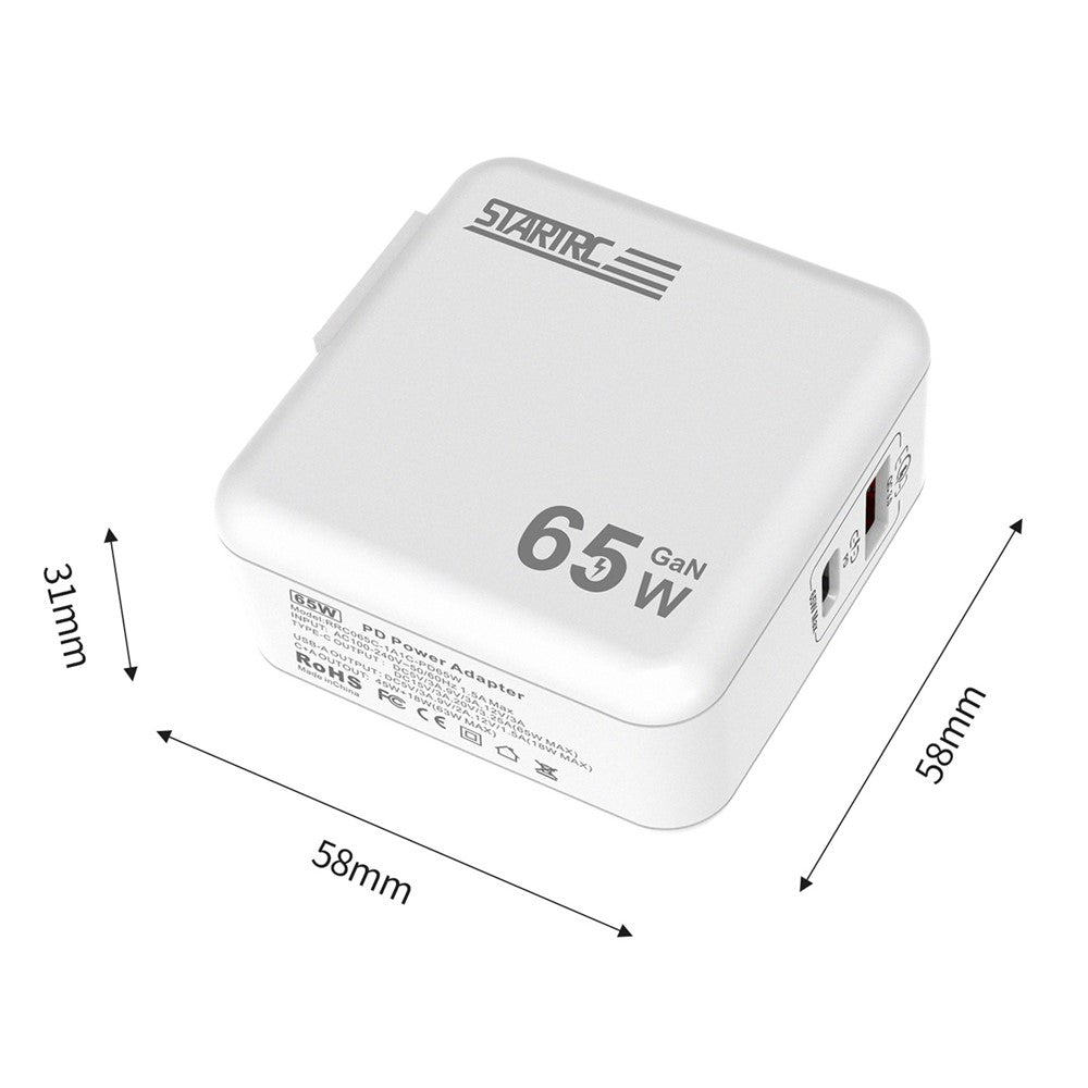 STARTRC 1110477 for DJI Mavic 3 65W QC 3.0 GaN Fast Charging Dock Remote Control Charger
