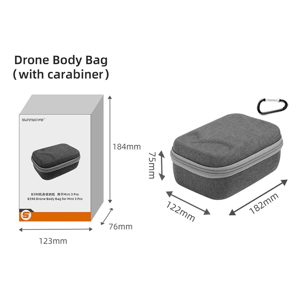 SUNNYLIFE MM3-B390 Storage Case for DJI Mini 3 Pro Drone Body Protective Storage Bag Hard RC Protection Box