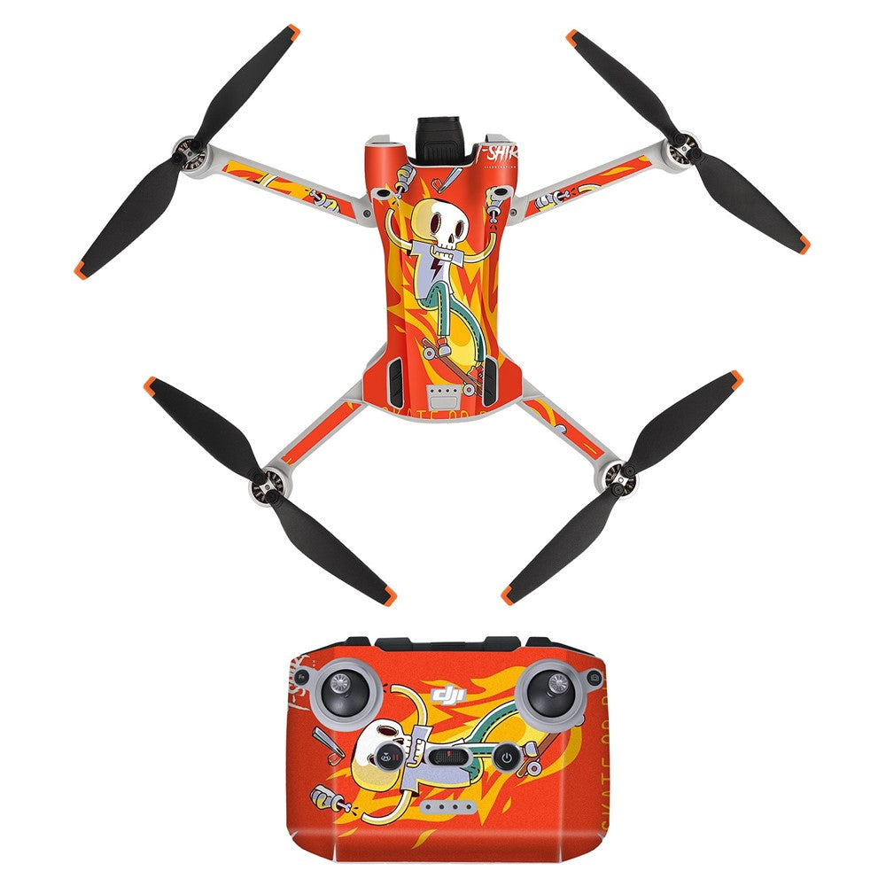 SUNNYLIFE MM3-TZ395 For DJI Mini 3 Pro Drone + RC-N1 Remote Control Stickers Set Decals Stylish Decorative Stickers