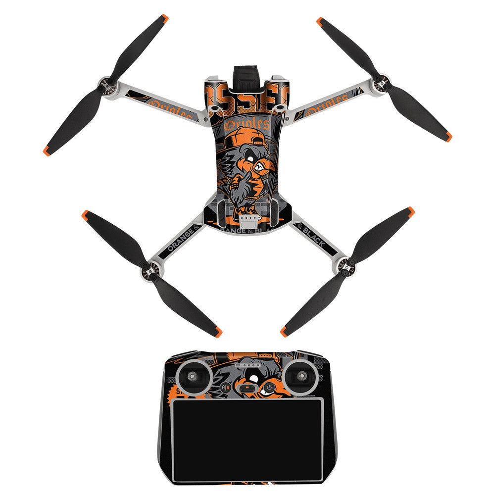 SUNNYLIFE MM3-TZ396 For DJI Mini 3 Pro Drone + for DJI RC Remote Control Stickers Set Anti-scratch Decorative Stickers Decals