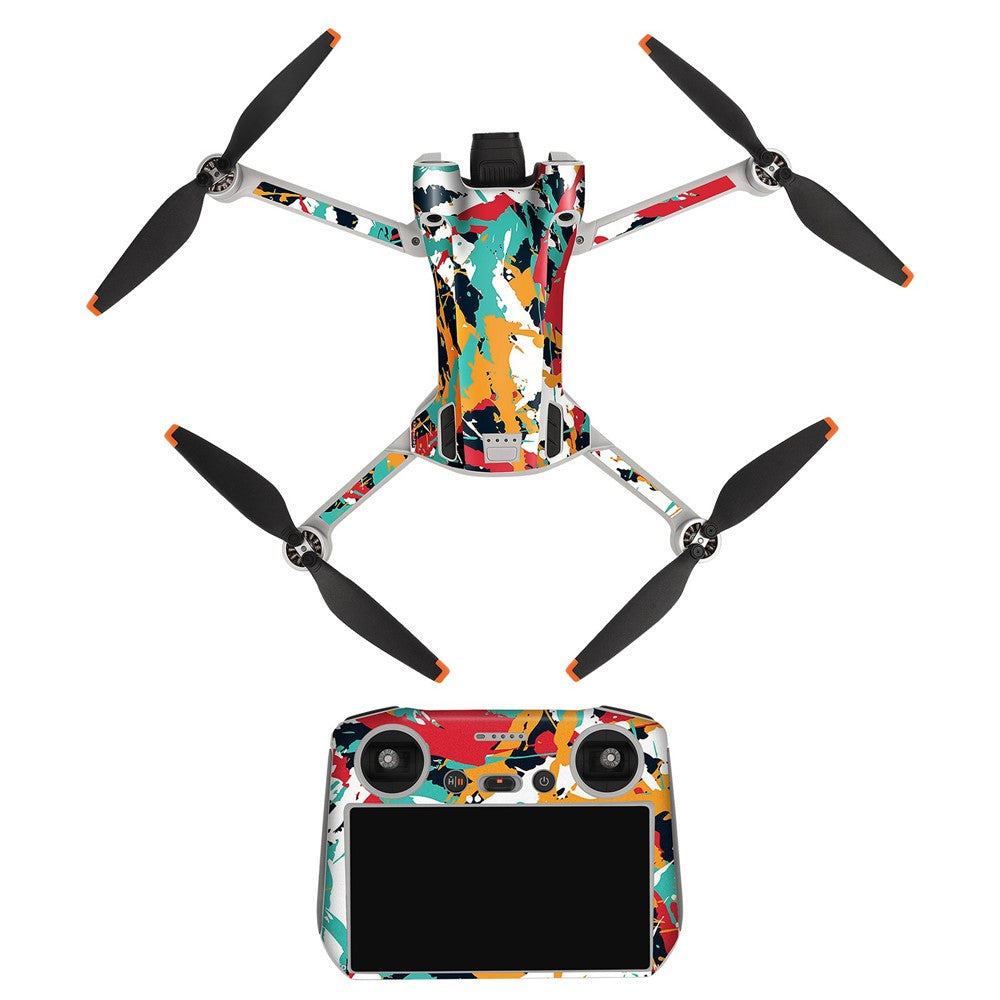 SUNNYLIFE MM3-TZ396 For DJI Mini 3 Pro Drone + for DJI RC Remote Control Stickers Set Anti-scratch Decorative Stickers Decals