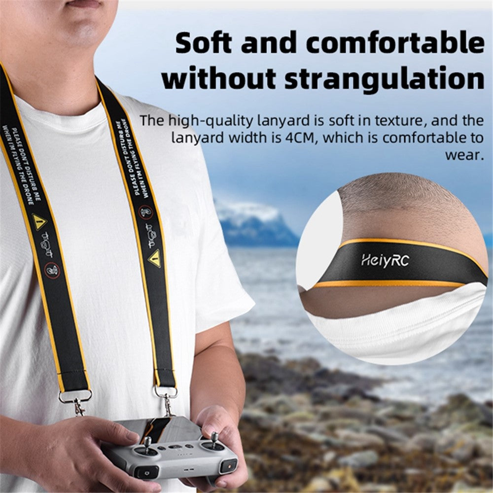 HEIYRC ZZCP9253 Widened Lanyard for DJI Mini 3 Pro RC Remote Control, No Disturbing Warning Neck Strap Belt