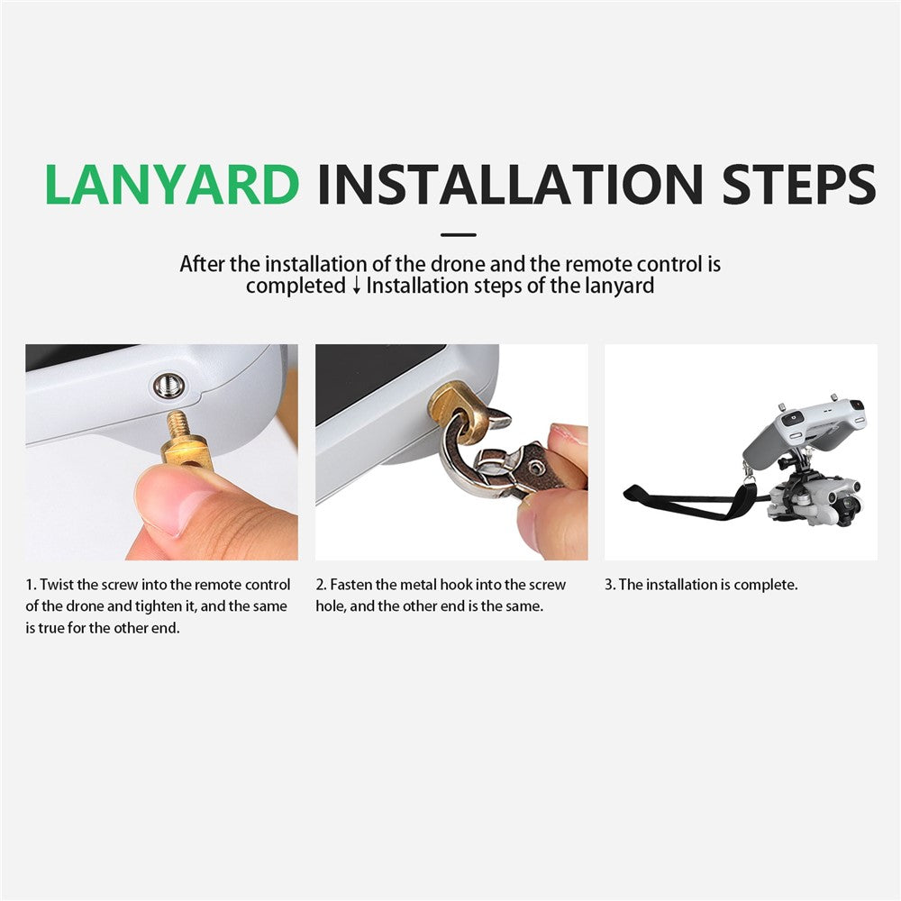 RCSTQ 1357500 For DJI Mini 3 Pro Handheld Shooting Anti-shake Fixing Bracket Remote Control Connector with Lanyard