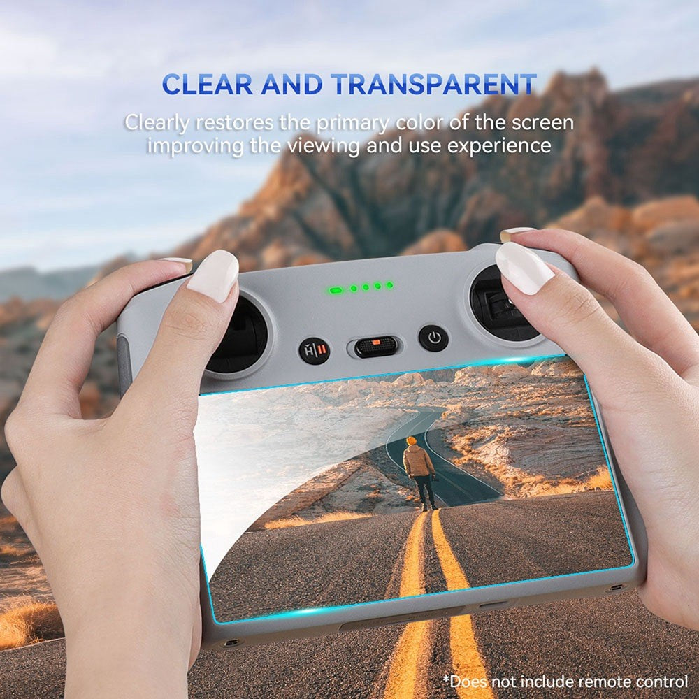 RCSTQ 1354100 3Pcs for DJI Mini 3 Pro Remote Controller Tempered Glass Screen Protector 9H Anti-scratch Anti-impact Film