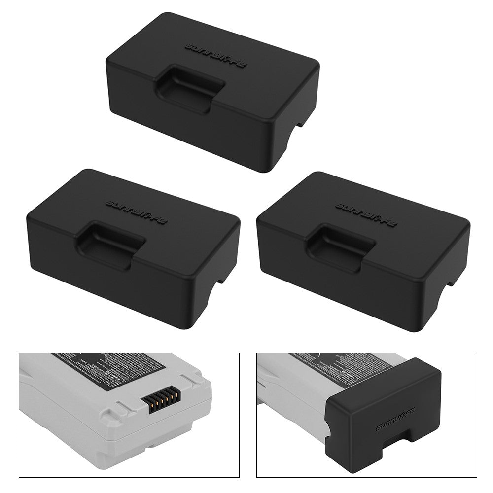 SUNNYLIFE MM3-DC405 3Pcs/Set Dust-proof Cover for DJI Mini 3 Pro Battery Protective Silicone Case Anti Short Circuit RC Drone Accessories