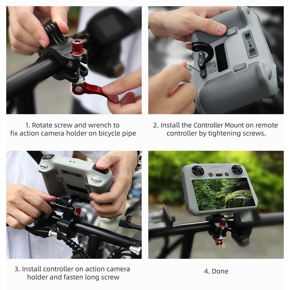 SUNNYLIFE MM3-ZJ400 Riding Bracket for DJI Drone Controller Action Camera Bike Stand Holder