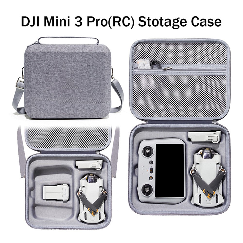 For DJI Mini 3 Pro Portable Carrying Case RC Drone Controller Shockproof Storage Bag Anti-Scratch Shoulder Bag