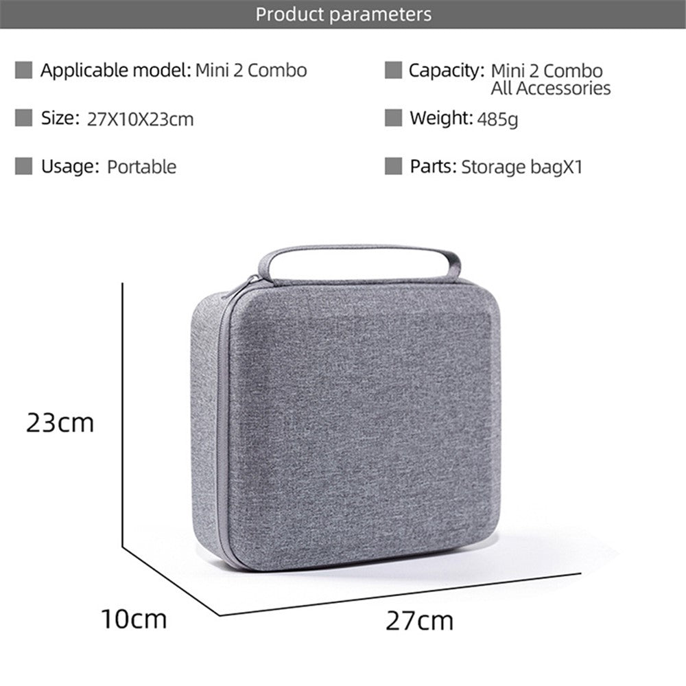 For DJI Mini 2 / Mini 2 SE Combo Drone and Accessories Storage Bag Portable Shockproof Carrying Case Handbag