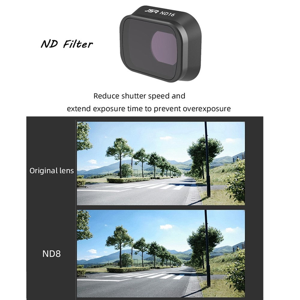 JUNESTAR JSR-1663-17 KB-3-in-1 Scratch Resistant Filter Set for DJI Mini 3 Pro RC Drone CPL+ND8+ND16 Lens Filters