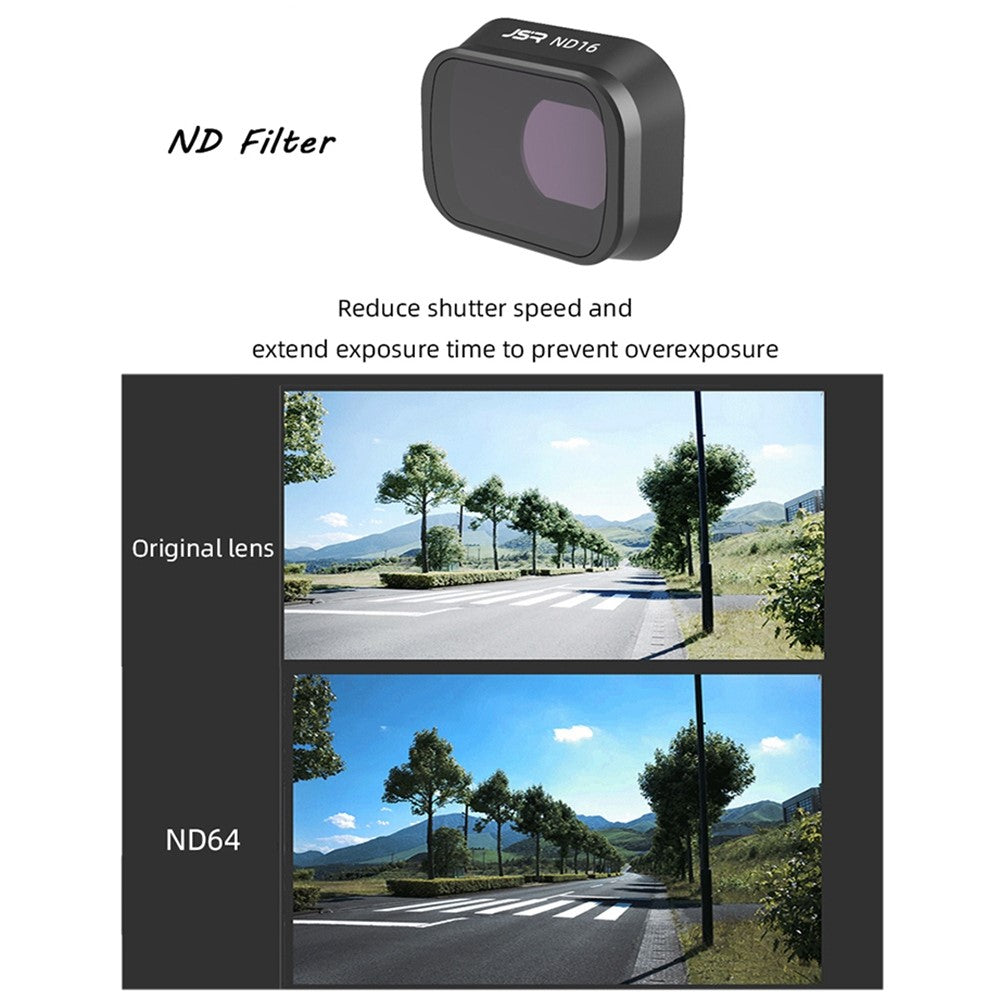 JUNESTAR JSR-1663-18 KB-3-in-1 Anti-Scratch ND Filter Set for DJI Mini 3 Pro RC Drone ND16+ND64+ND256 Lens Filters