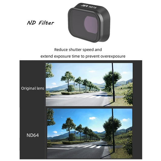 JUNESTAR JSR-1663-18 KB-3-in-1 Anti-Scratch ND Filter Set for DJI Mini 3 Pro RC Drone ND16+ND64+ND256 Lens Filters