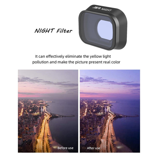 JUNESTAR JSR-1663-13 Multi-Coated KB-NIGHT Filter for DJI Mini 3 Pro RC Drone Scratch Resistant Lens Filter