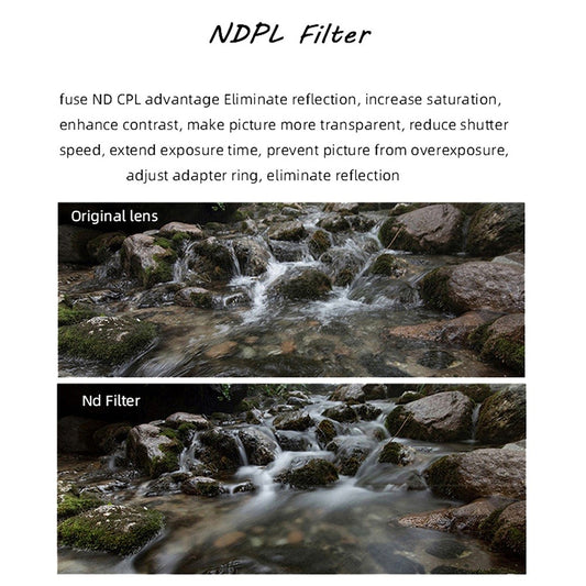 JUNESTAR JSR-1663-12 For DJI Mini 3 Pro KB Shockproof Glass RC Lens Accessories ND64-PL Filter