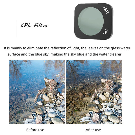JUNESTAR JSR-1903-02 Multi-Layer Coated CPL Filter Compatible with Hubsan Zino Mini Pro Anti-Scratch Lens Filters for RC Drone Camera