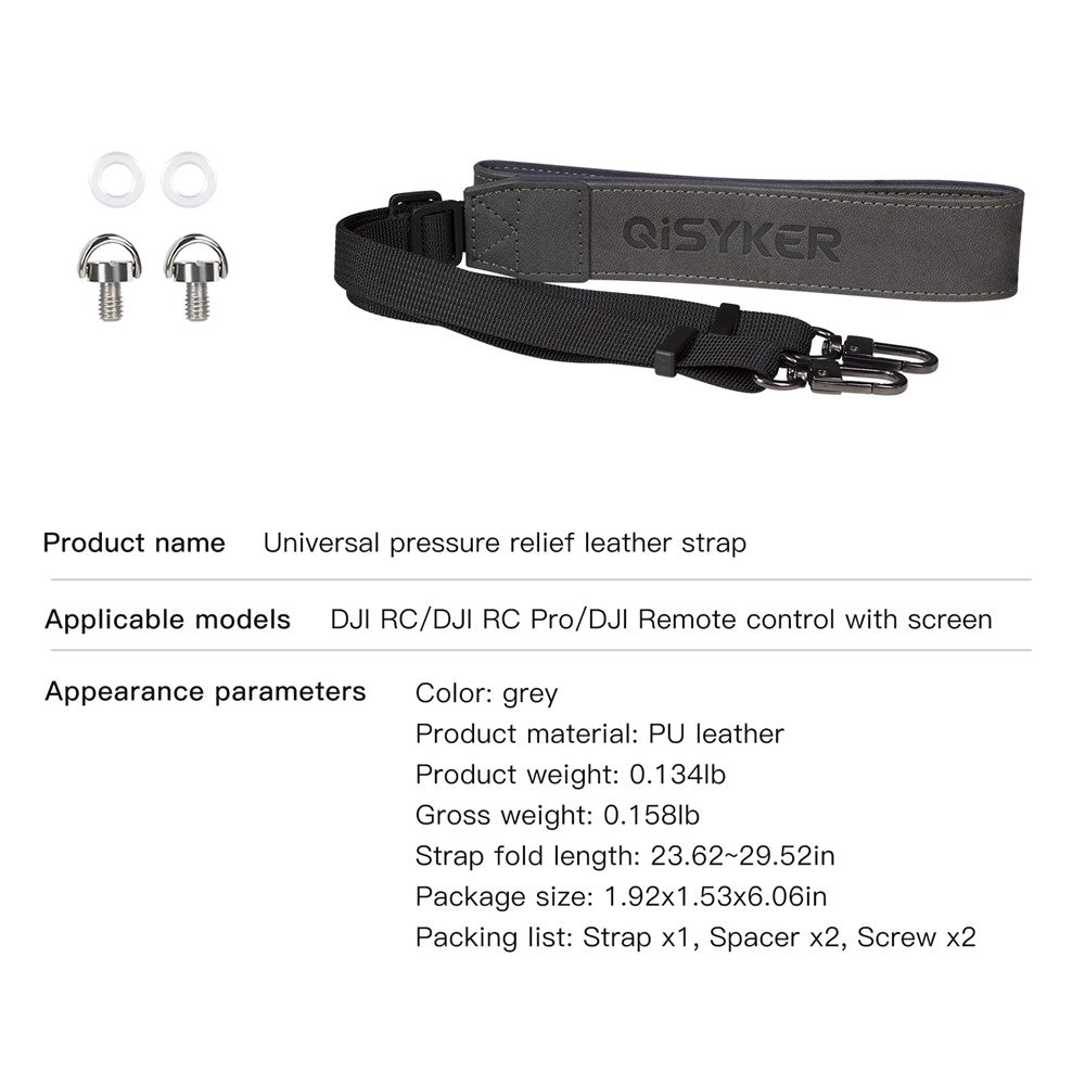 QISYKER DRCP0617 For DJI RC/Pro/Mini 3 Pro Drone Hand Free Lanyard for RC Remote Controller