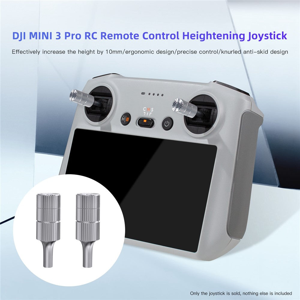 QISYKER DRCJ2530 2Pcs for DJI Mini 3 Pro RC Remote Controller Heightening Joystick Thumb Rocker Stick Protector Rod