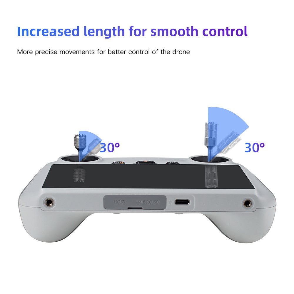 QISYKER DRCJ2530 2Pcs for DJI Mini 3 Pro RC Remote Controller Heightening Joystick Thumb Rocker Stick Protector Rod