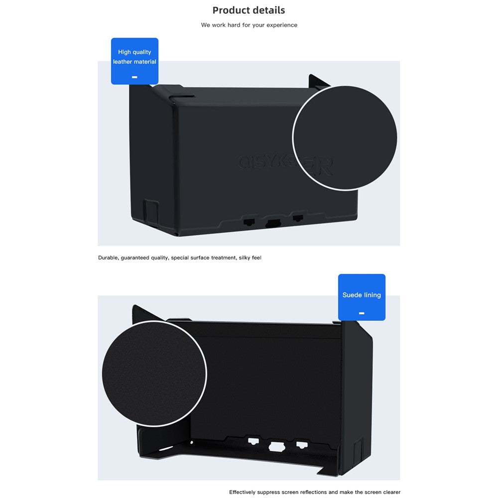 QISYKER DARCN2513 for DJI Mini 3 Pro/Air 2/Air 2S/Mini 2/Mavic 3 Mobile Phone RC-N1 Remote Control Foldable Sun Hood Screen Cover