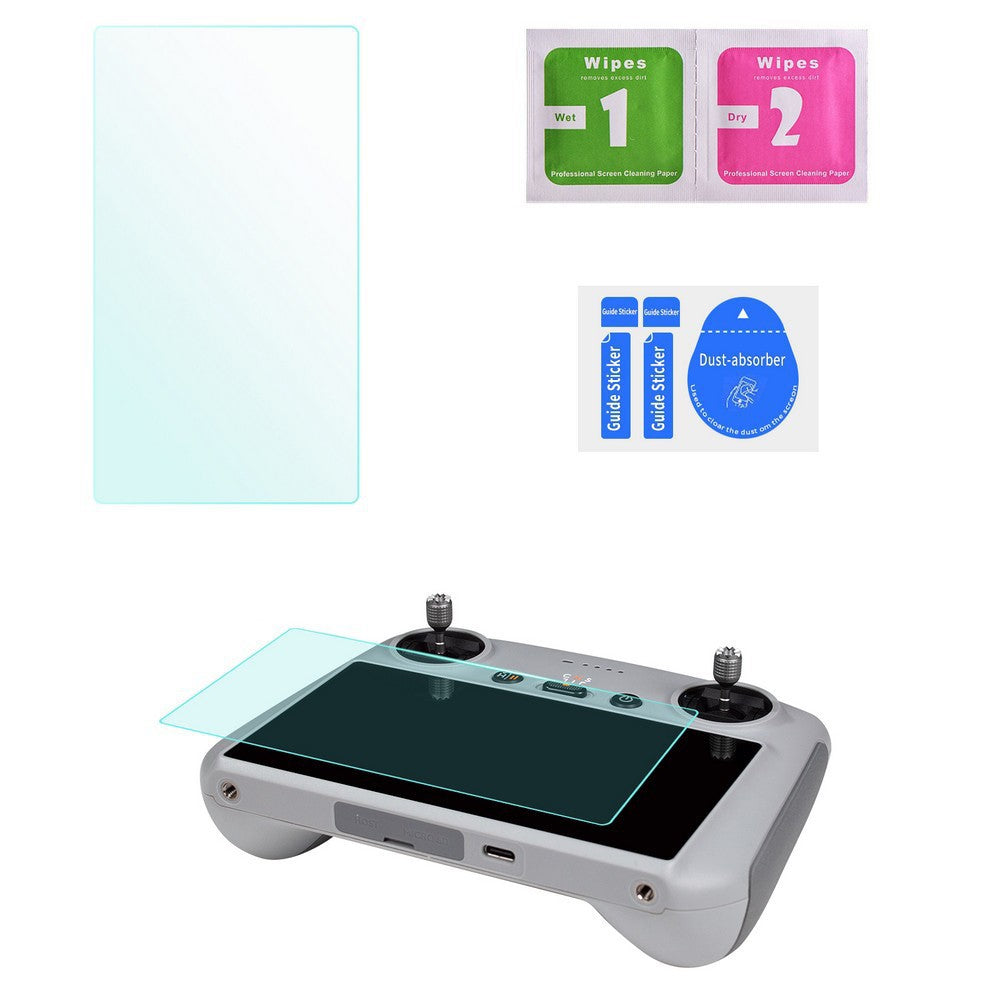 QISYKER DADRC515 for DJI Mini 3 Pro Remote Controller Full Coverage Screen Protector HD Explosion-proof 9H Tempered Glass Film