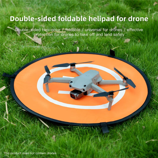 QISYKER DAPARK55 55cm Round Drone Parking Apron Landing Pad with Ground Pegs and Reflective Strips