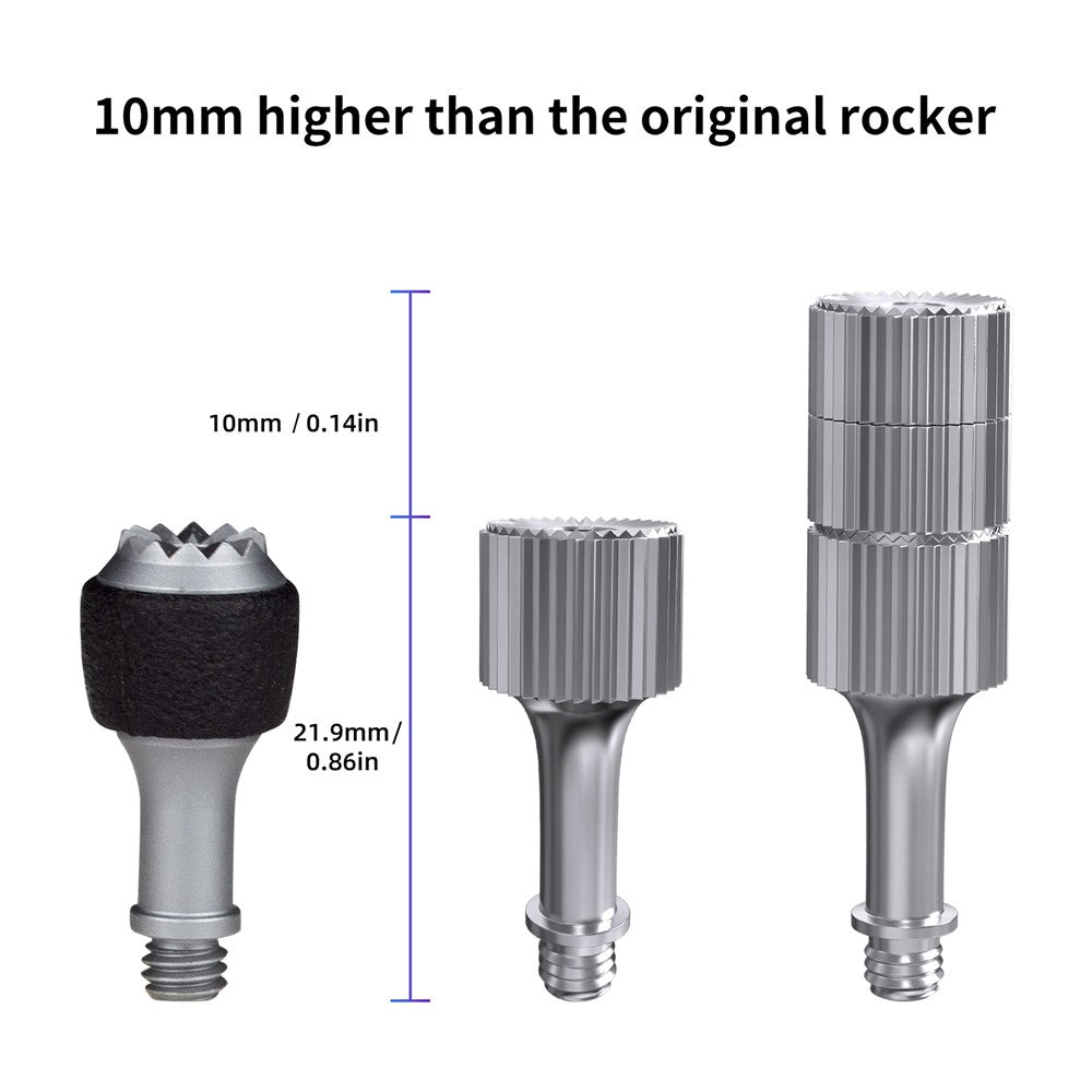 QISYKER DRCJ2511 2Pcs Thumb Rocker Stick for DJI RC-N1 Remote Controller/Mini 3 Pro/Air 2/Air 2S/Mini 2/Mavic 3 Heightening Joystick Protector Rod