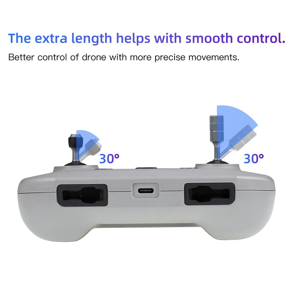 QISYKER DRCJ2511 2Pcs Thumb Rocker Stick for DJI RC-N1 Remote Controller/Mini 3 Pro/Air 2/Air 2S/Mini 2/Mavic 3 Heightening Joystick Protector Rod