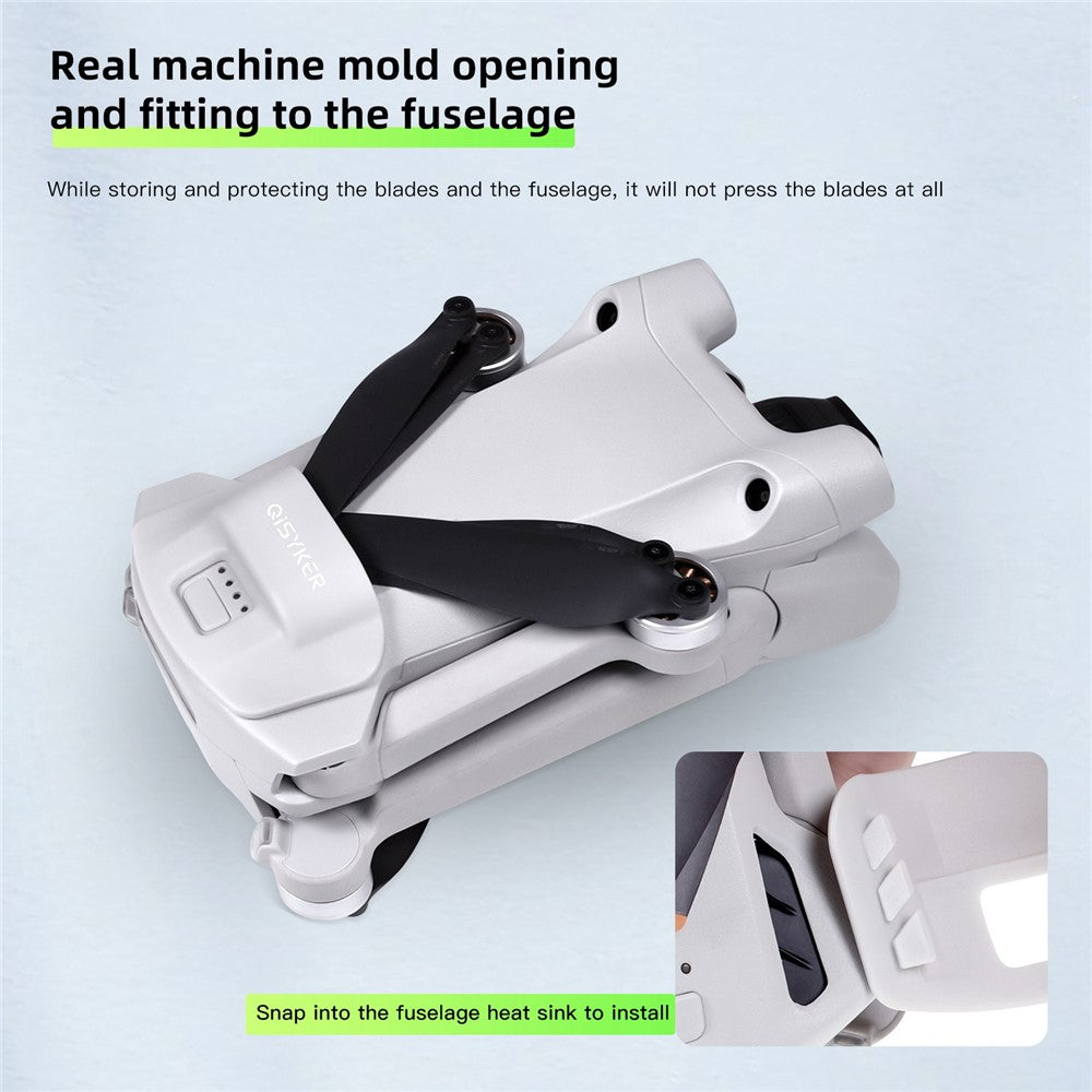 QISYKER MIN30707 for DJI Mini 3 Pro Simple Design Drone Upper + Lower Propeller Fixing Holder Stabilizer Set